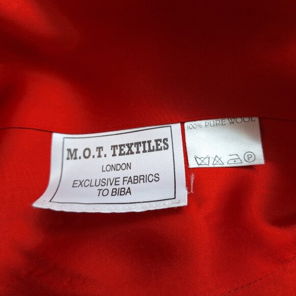 Vintage Biba Wool Suit Red Jacket and Skirt with Gold Buttons from early 1990s - Picture 11 of 16